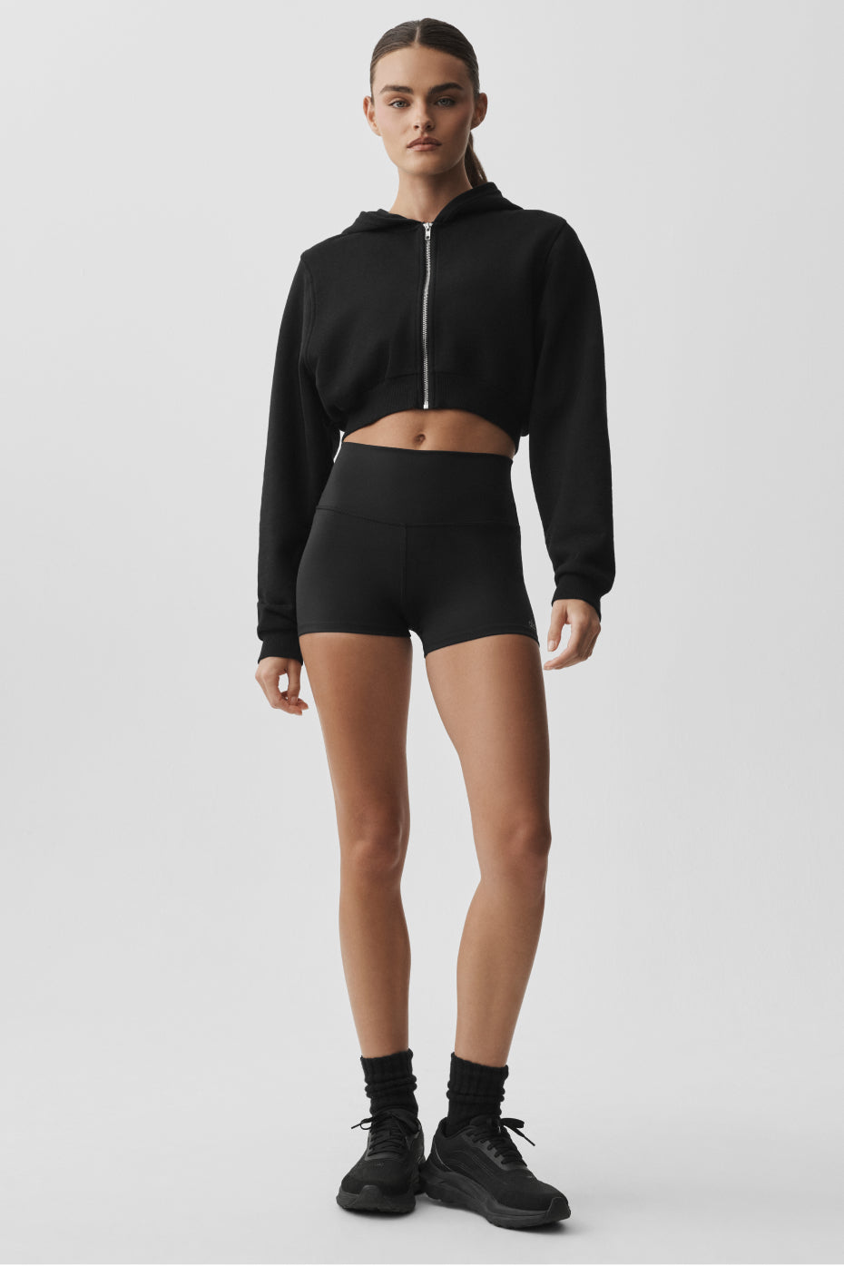 Sweet Escape Zip Up Hoodie - Black