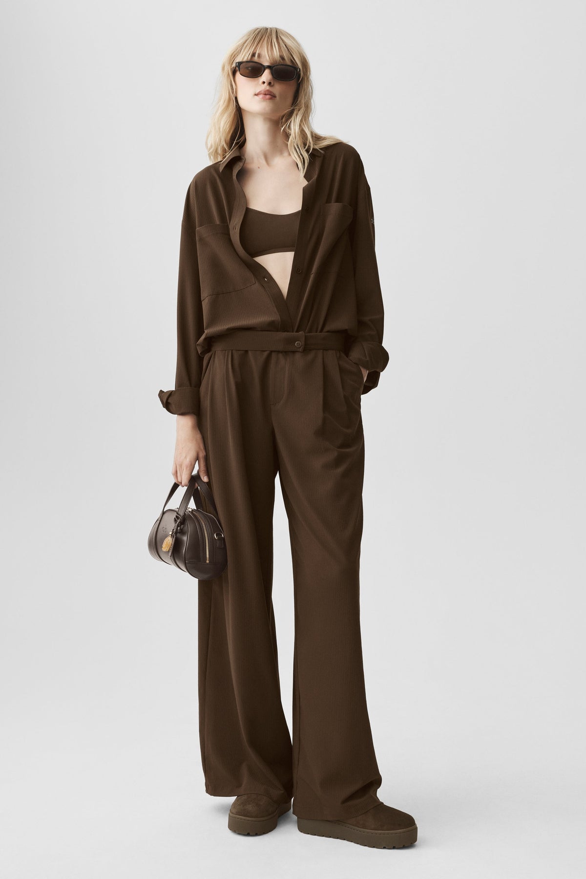 High-Waist Dreamscape Trouser (Long) - Espresso