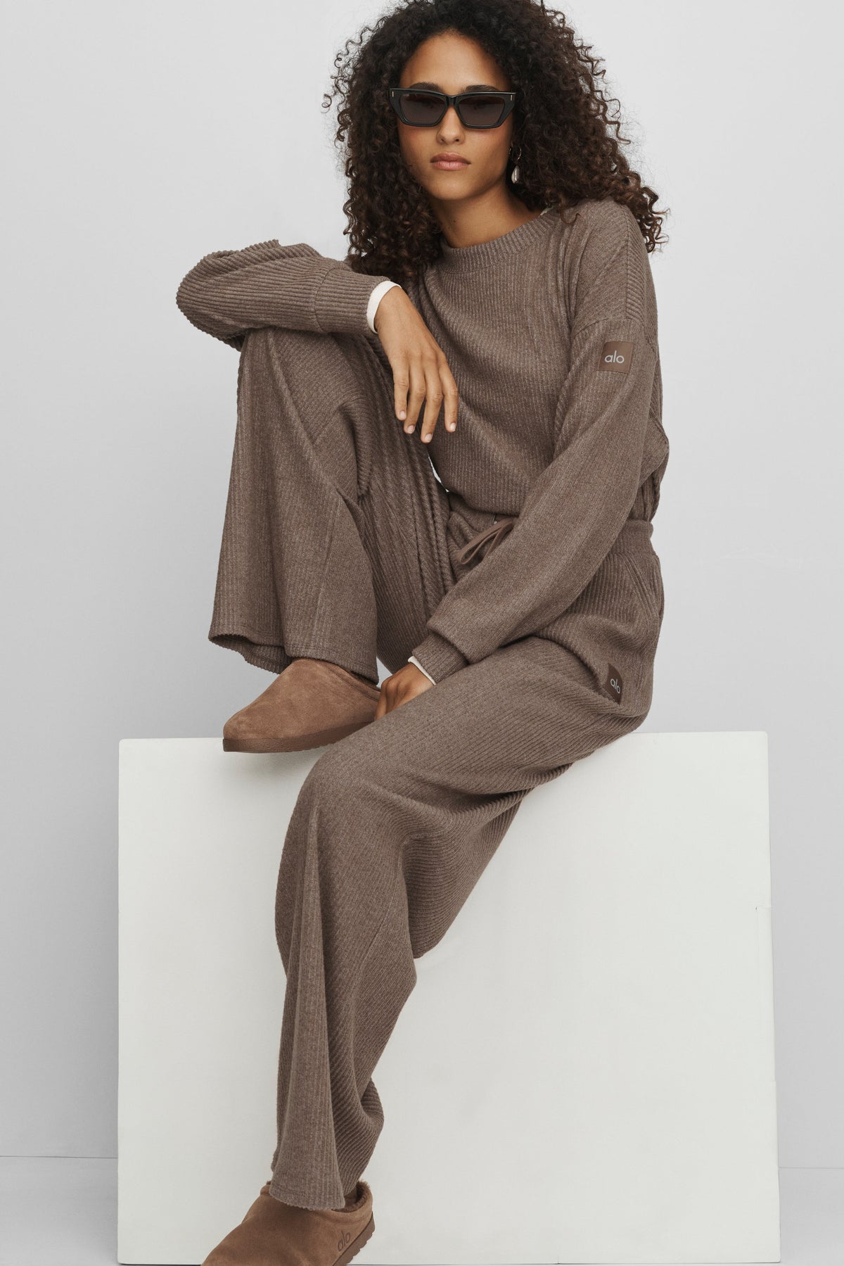 Muse Wide Leg Pant - Java Brown Heather