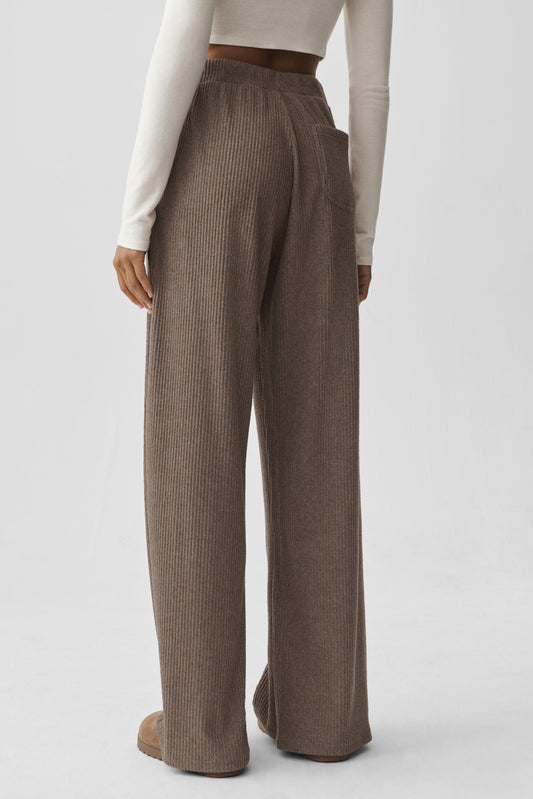 Muse Wide Leg Pant - Java Brown Heather