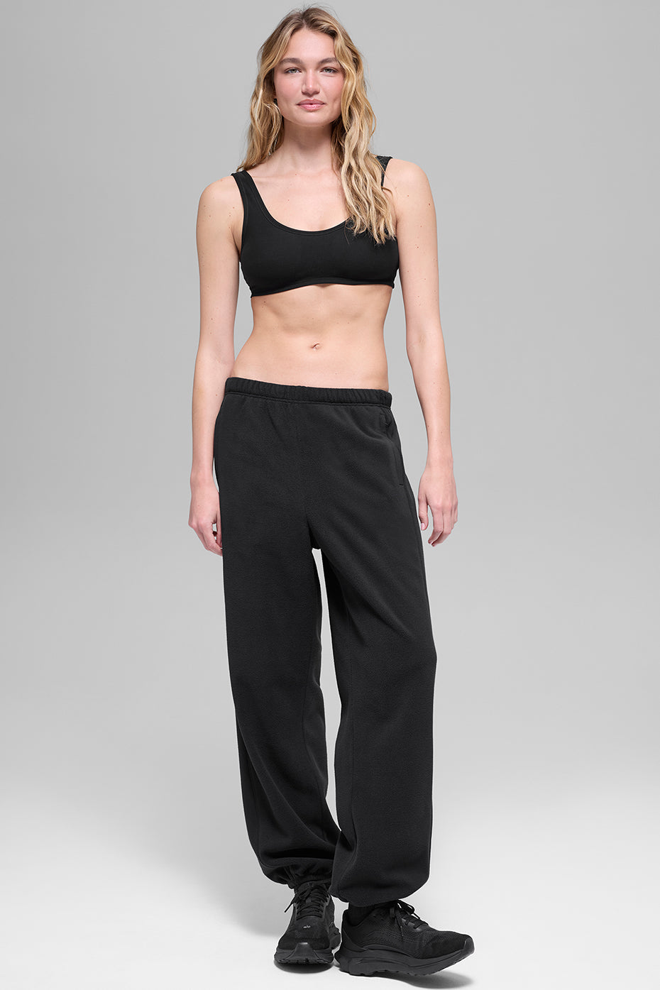 Polar Fleece High-Waist Retreat Jogger - Black