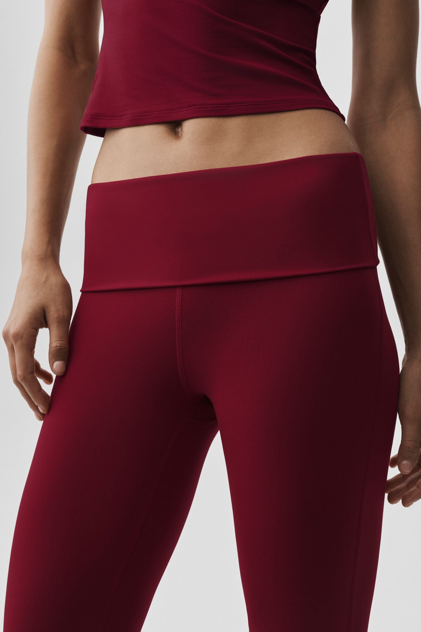 ALO Softsculpt Foldover Flare Legging - Summer Romance Red