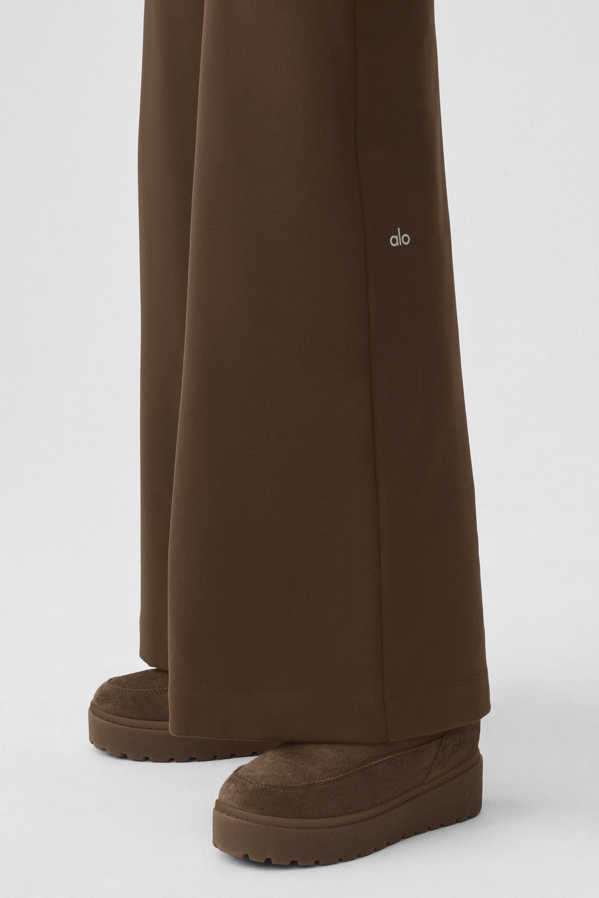 Airbrush High-Waist Wide Leg Pant (Regular) - Espresso