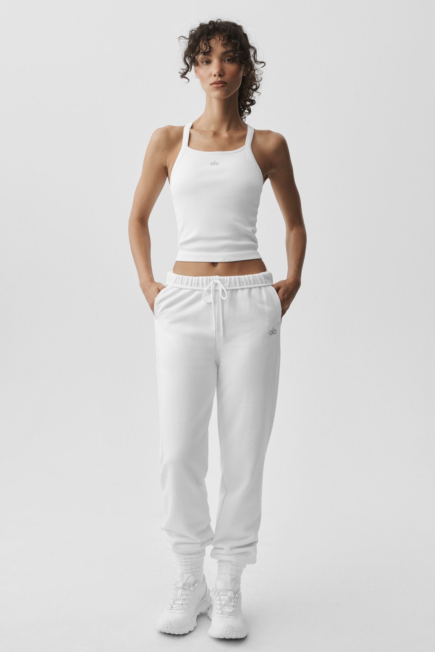 Seamless Ribbed Favorite Full Length Bra Tank - White
