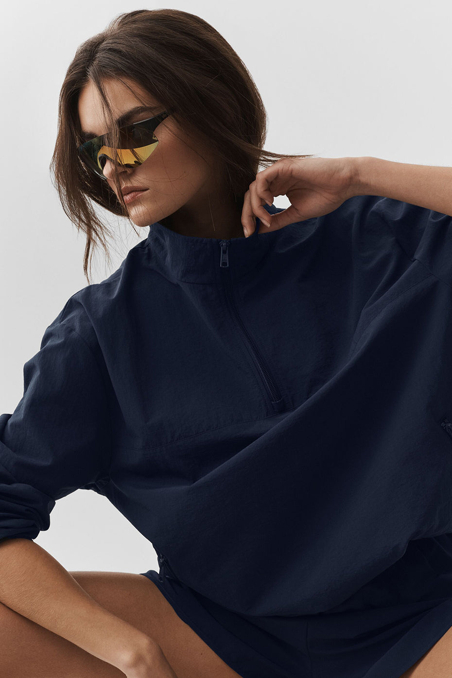 Light Weight Takeaway Track Pullover - Navy