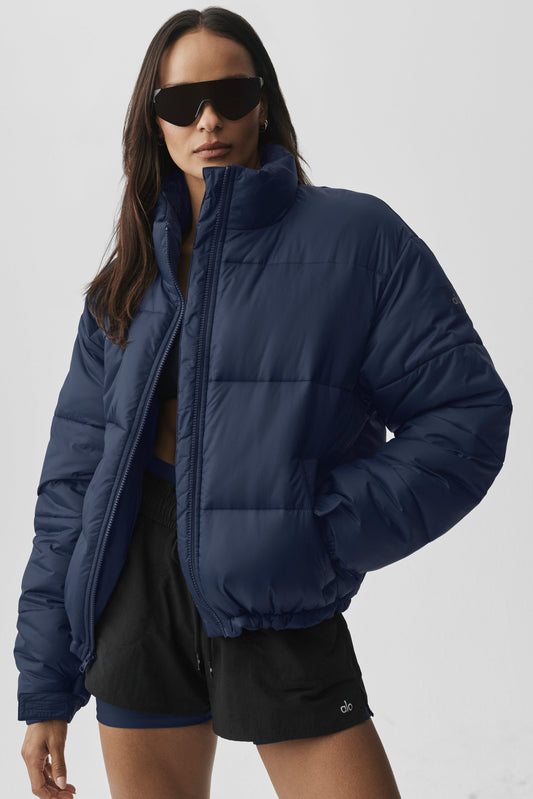 Cold Front Puffer Jacket - Navy