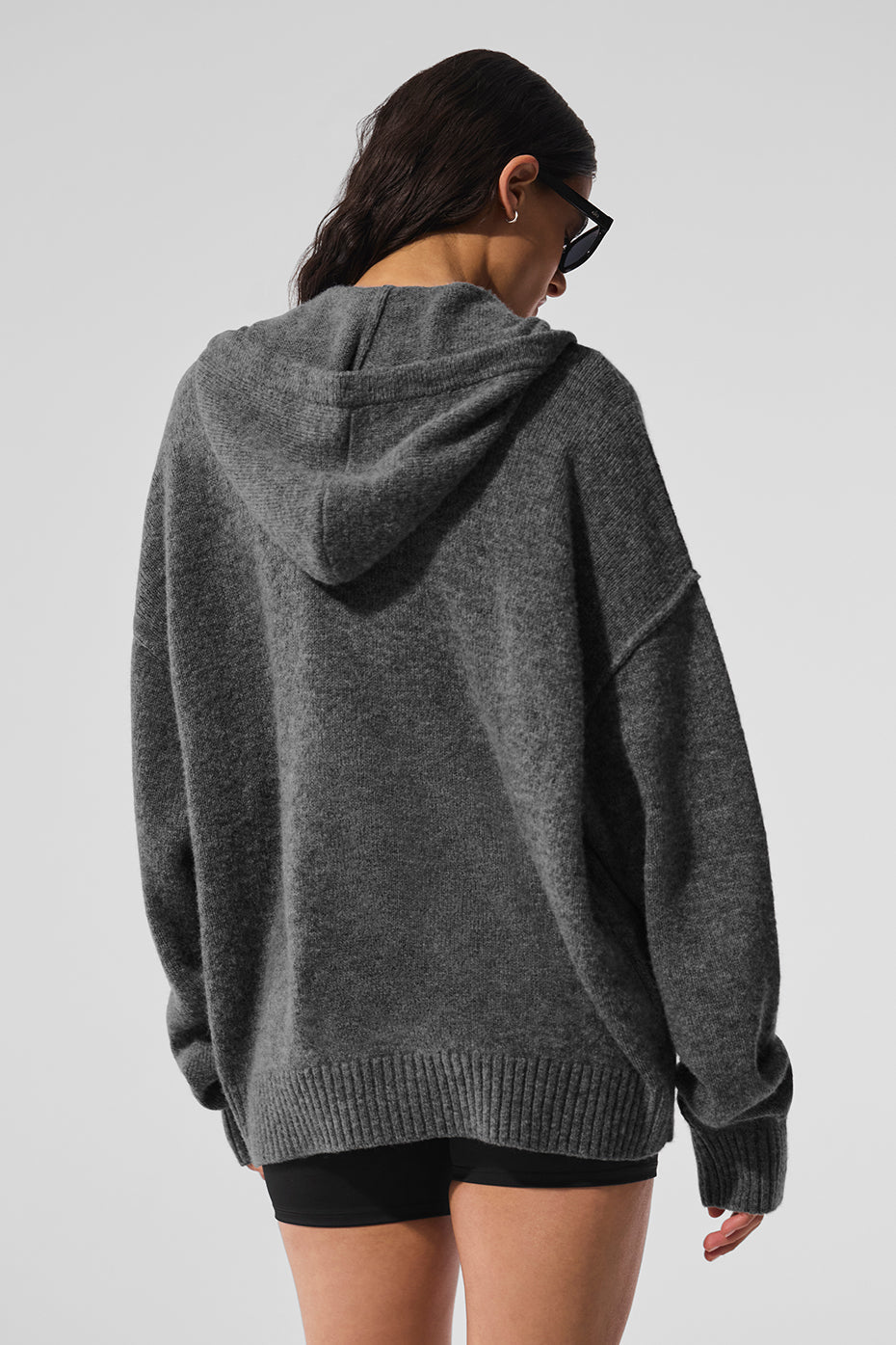 Wool Cashmere New Class Full Zip Hoodie - Platinum Grey