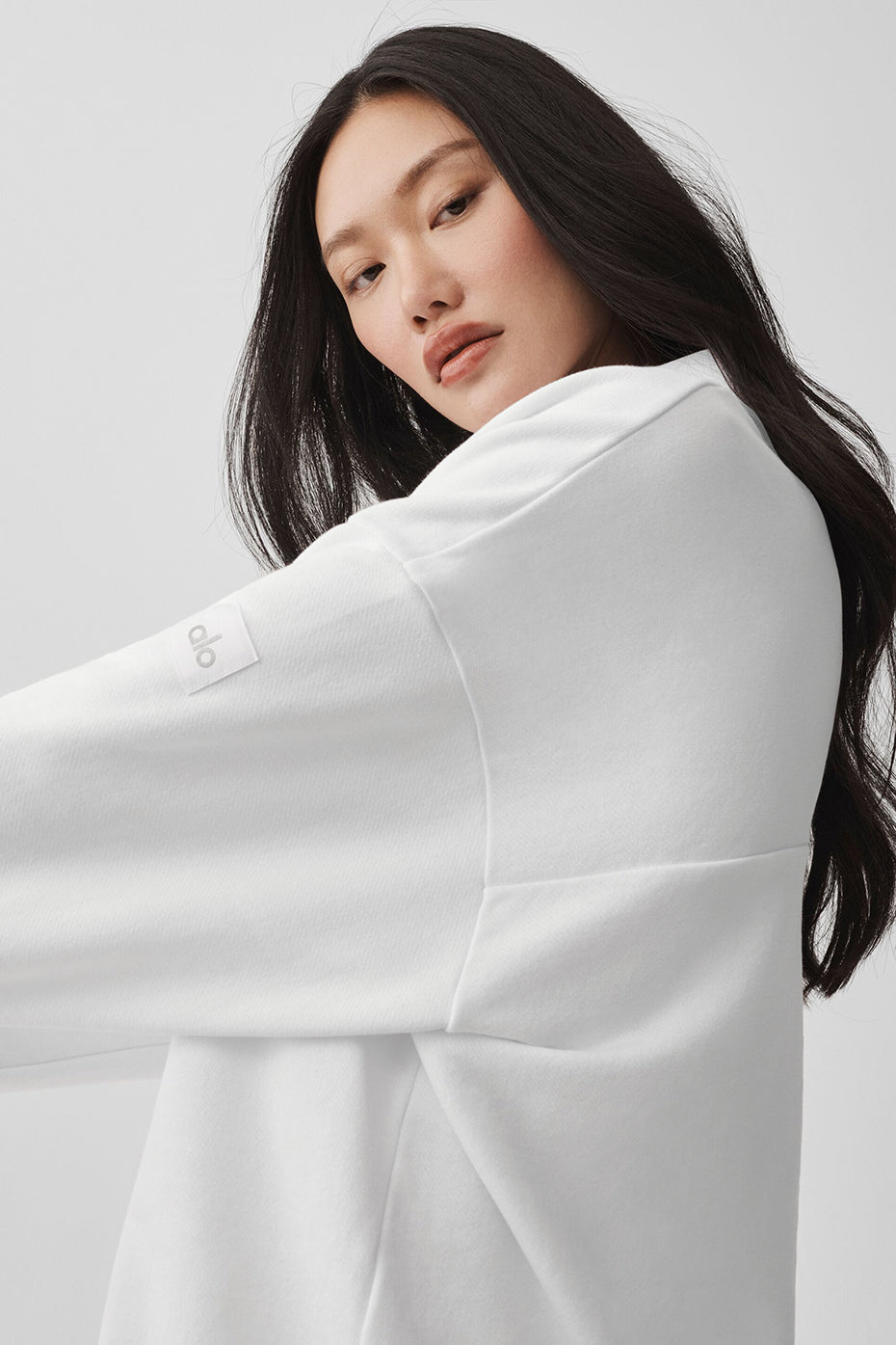 Take It Easy Long Sleeve Henley Pullover - White