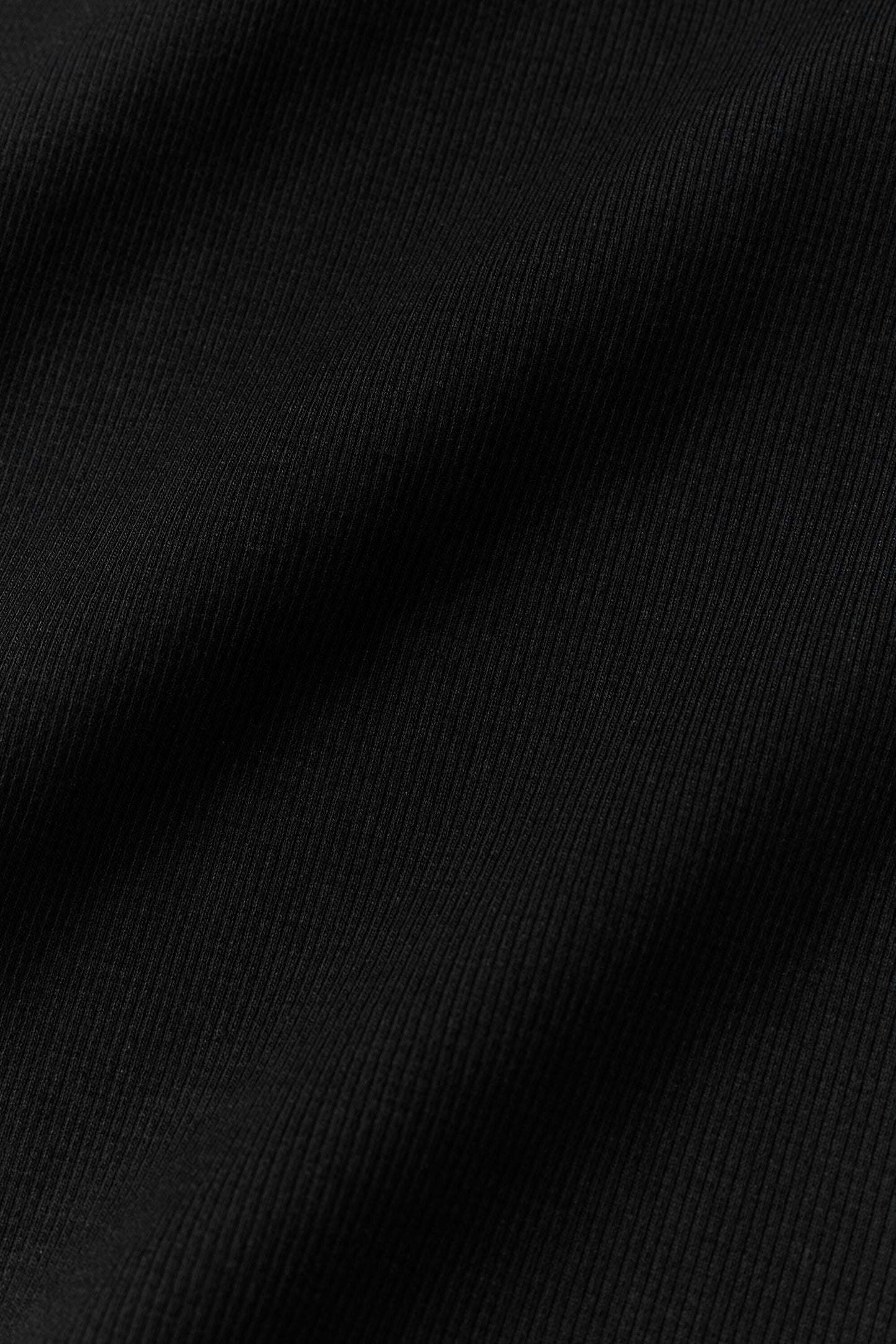 Seamless Modal Ribbed Cropped Short Sleeve - Black