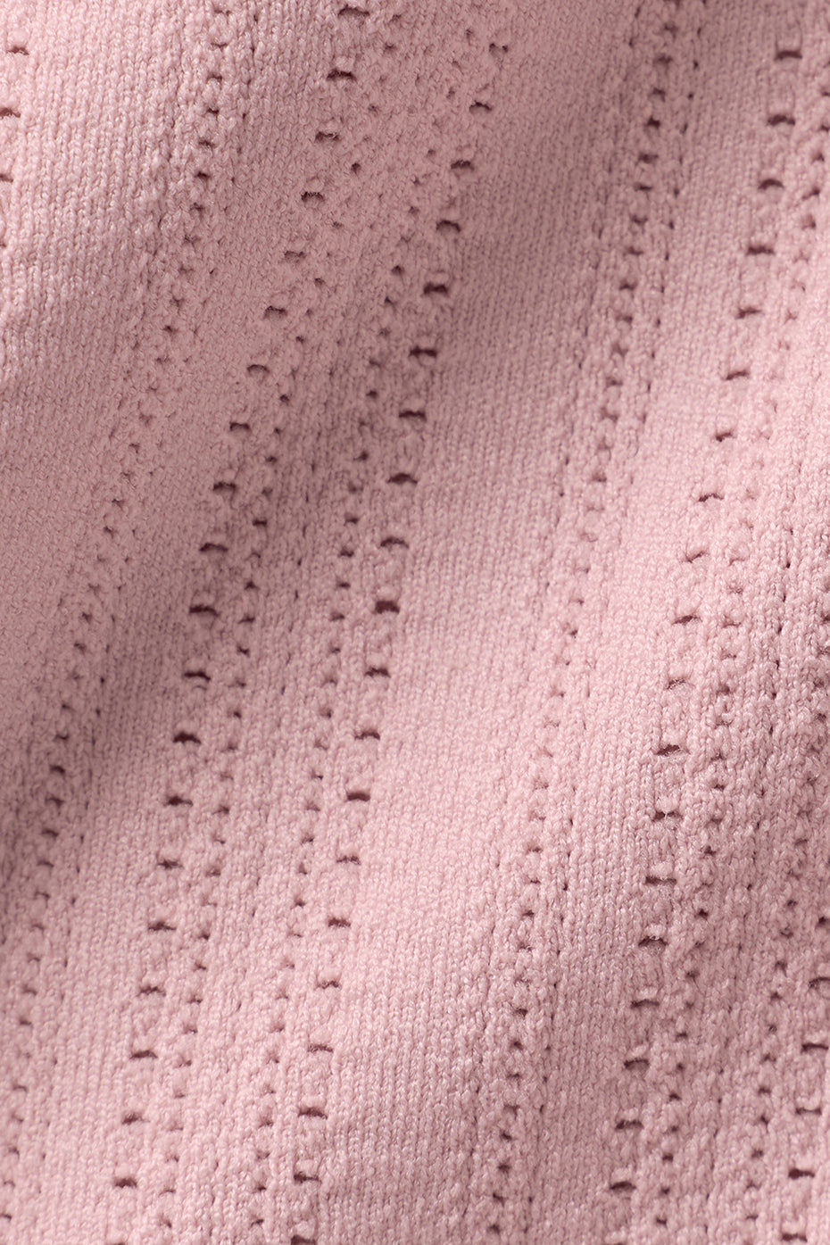 Seamless Pointelle Mock Neck Short Sleeve - Vintage Pink