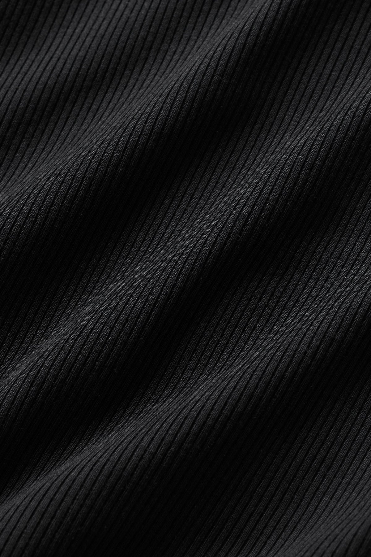 Ribbed Modal Cap Sleeve Top - Black