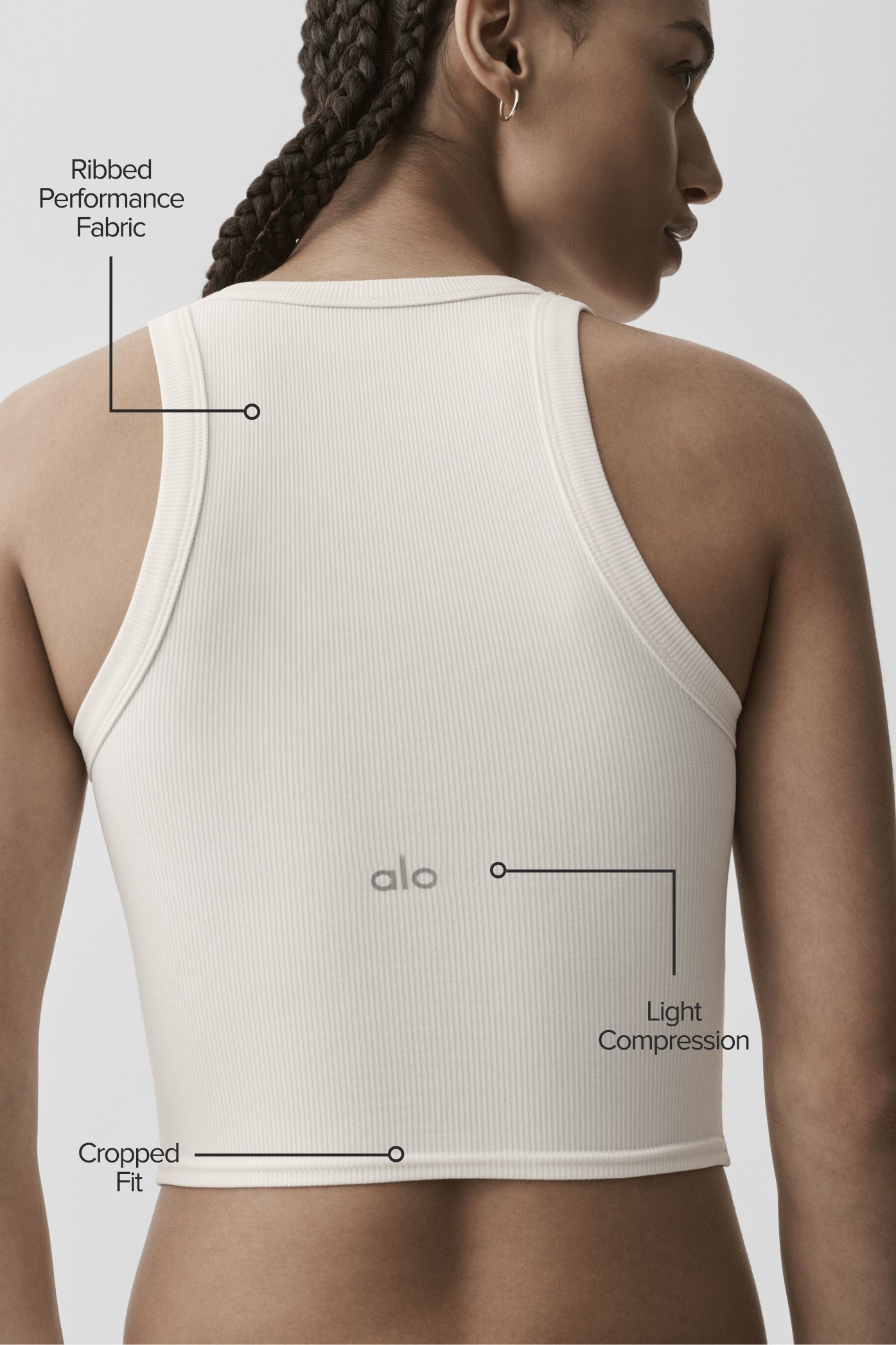 Goddess Ribbed Go-To Tank - Ivory