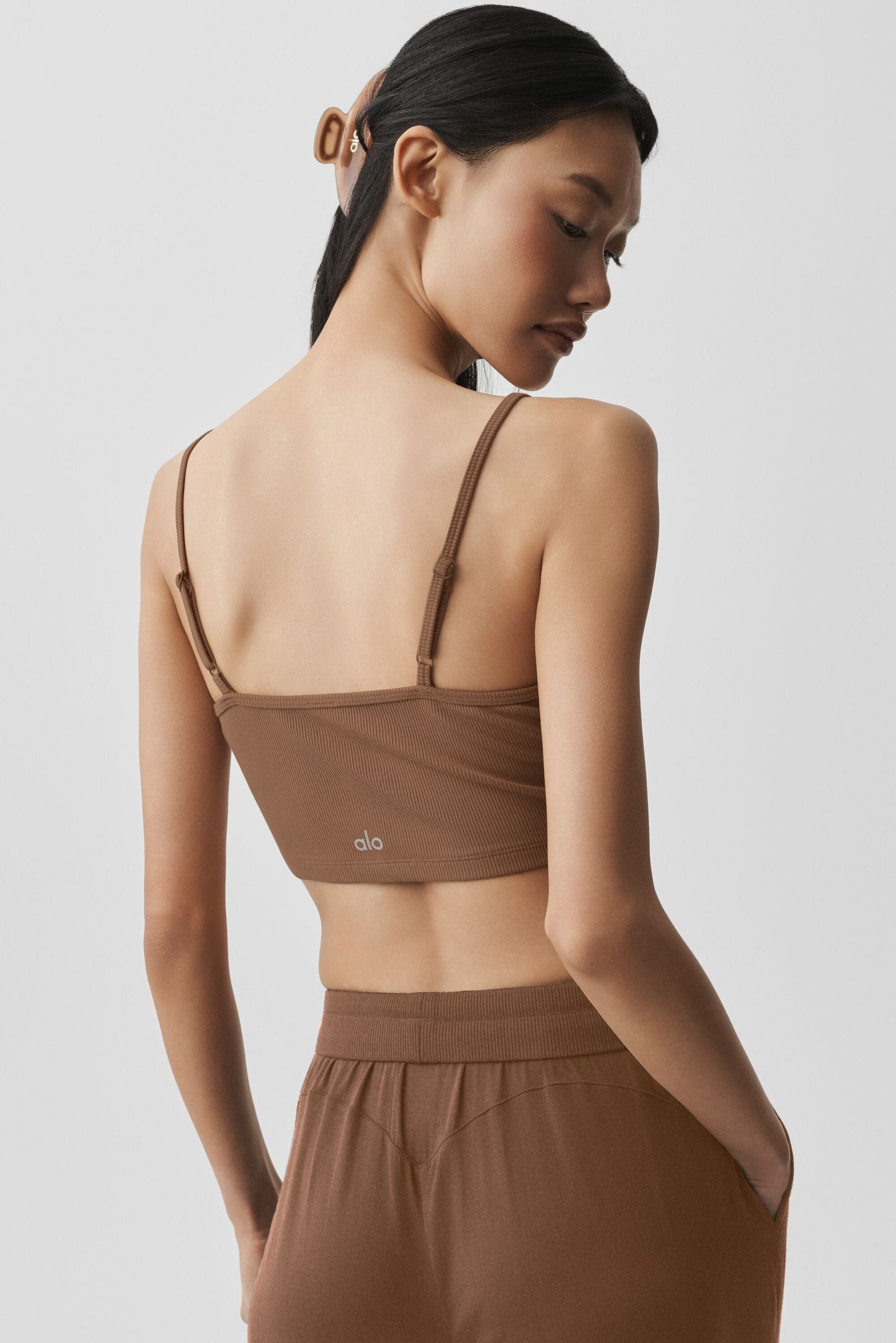 Ribbed Delicate Lounge Tank - Sun Kissed Brown