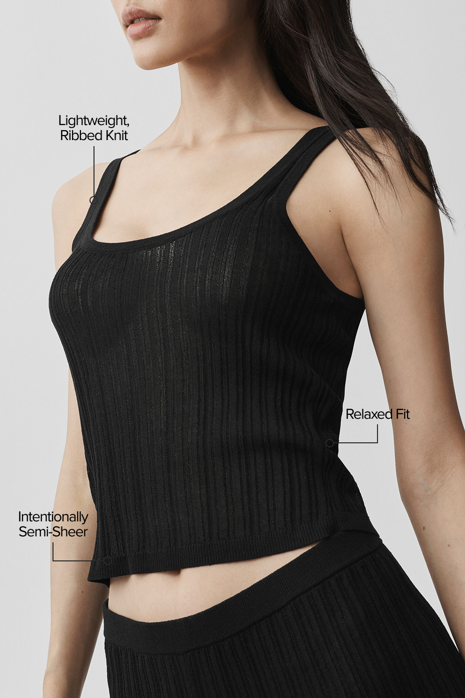 Sweater Sunlit Tank - Black