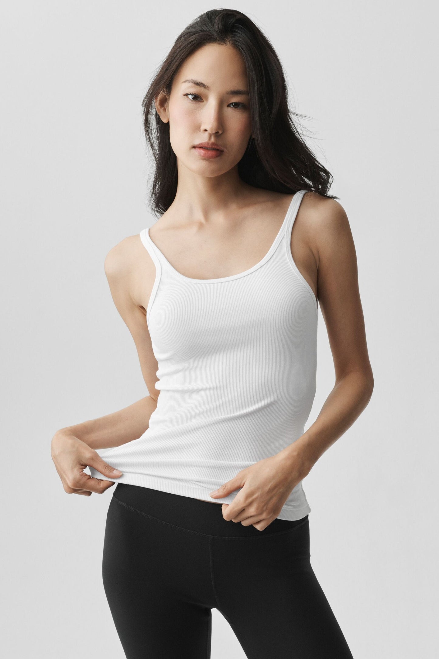 Ribbed Adore Tank - White