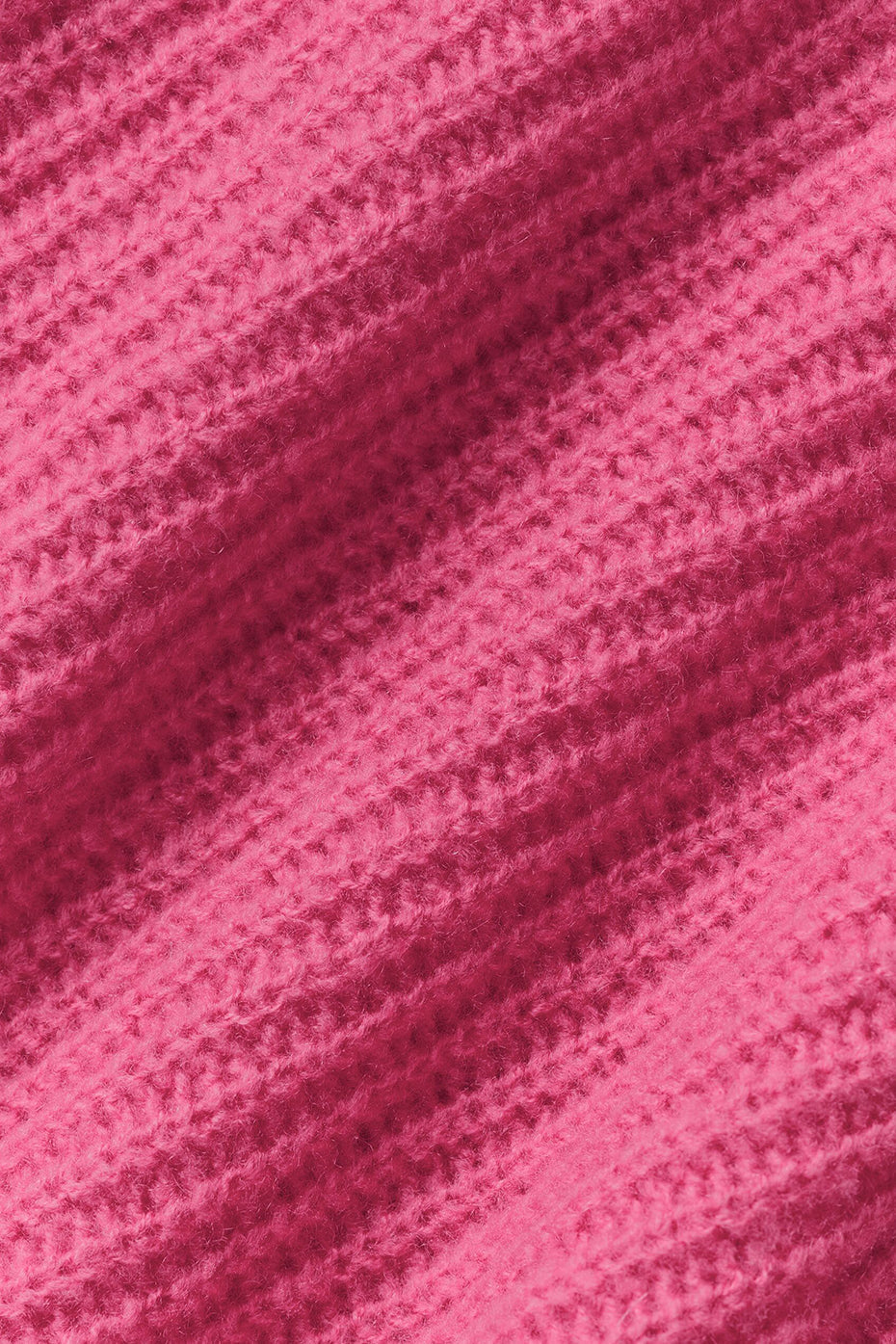 Wool Cashmere Ribbed Noble Full Zip Hoodie - Paradise Pink