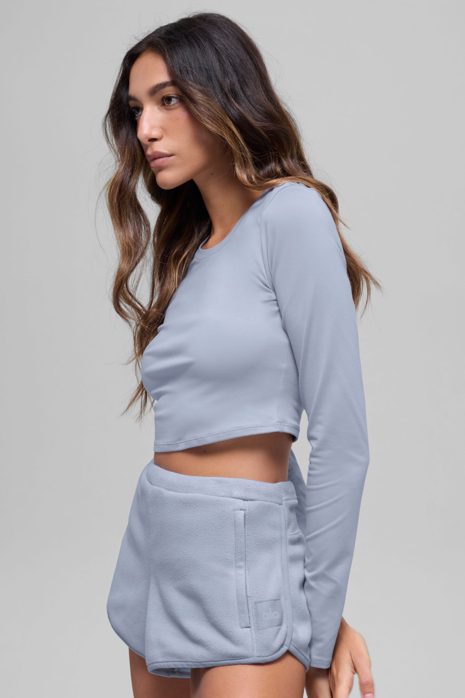Alosoft Crop Finesse Long Sleeve - Winter Frost