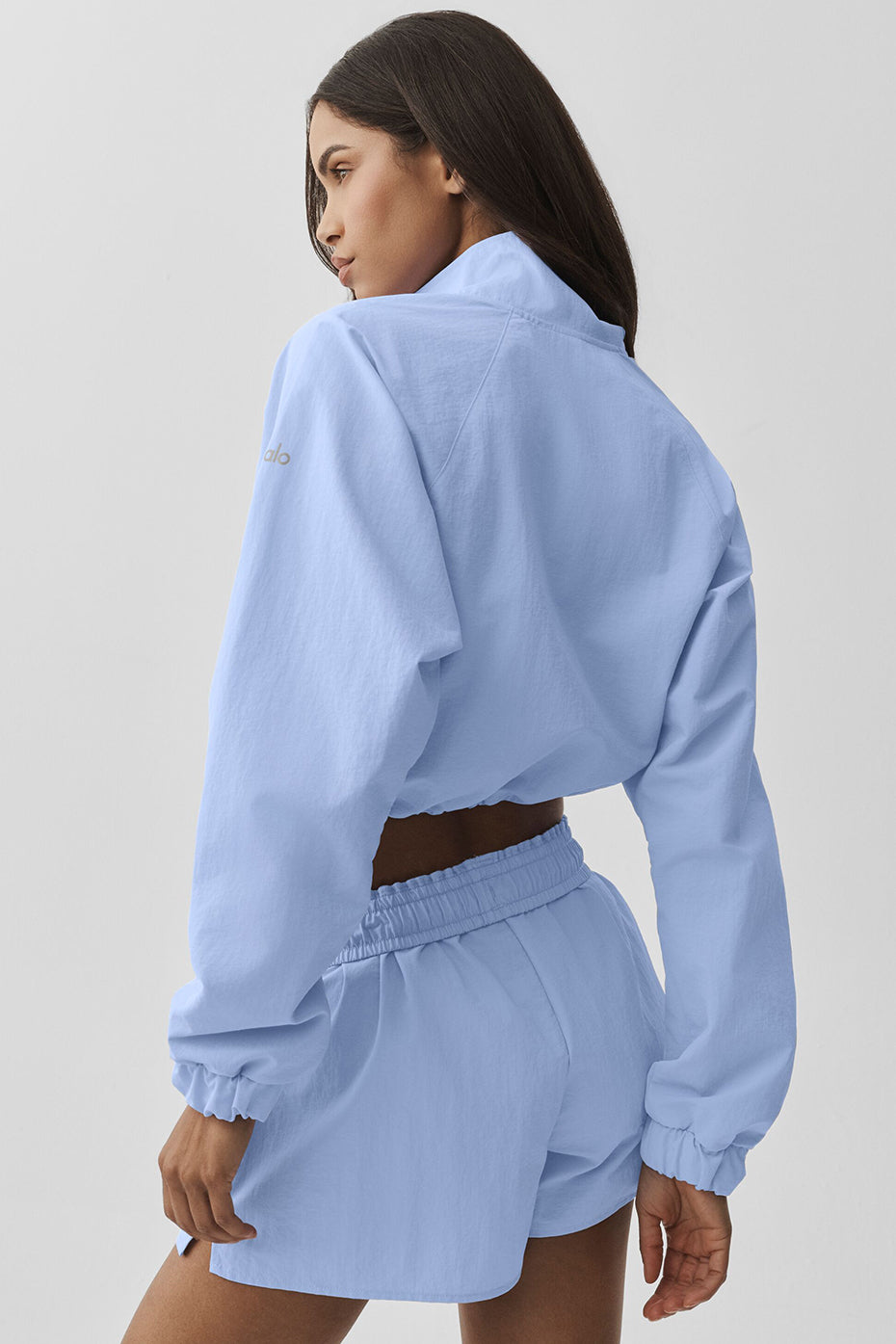 Cropped 1/4 Zip Alumni Pullover - Light Provence Blue