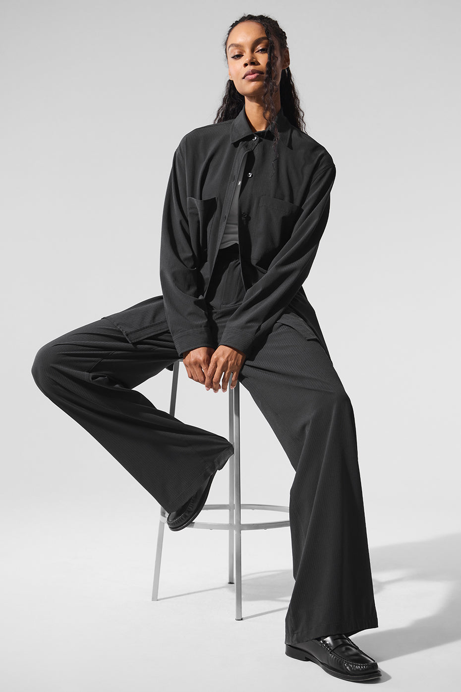 Dreamscape Button Down Long Sleeve - Black