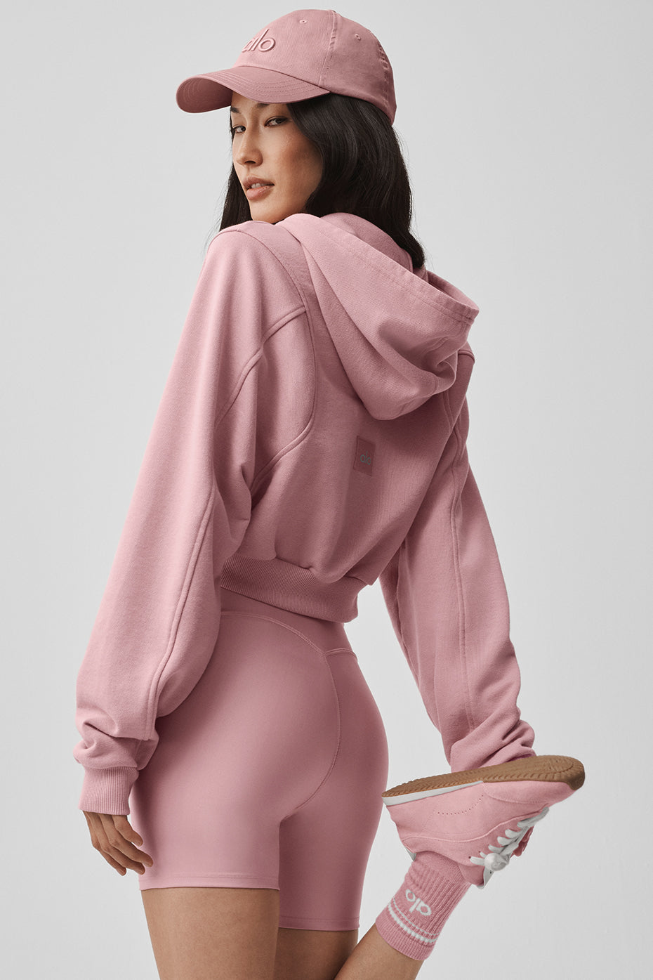 Sweet Escape Zip Up Hoodie - Vintage Pink