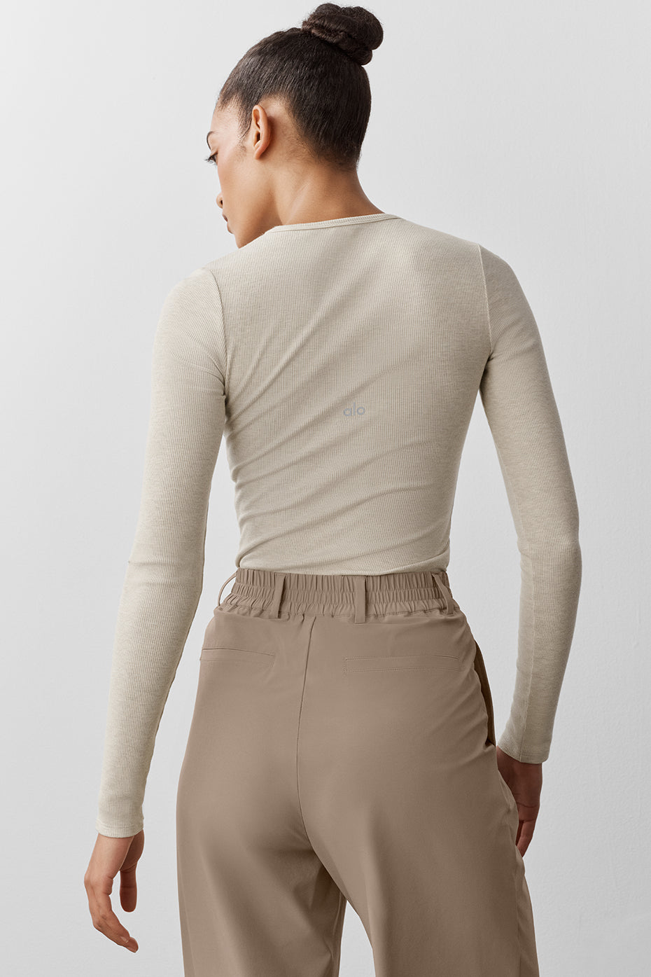 Ribbed Modal Long Sleeve - Oatmeal Heather