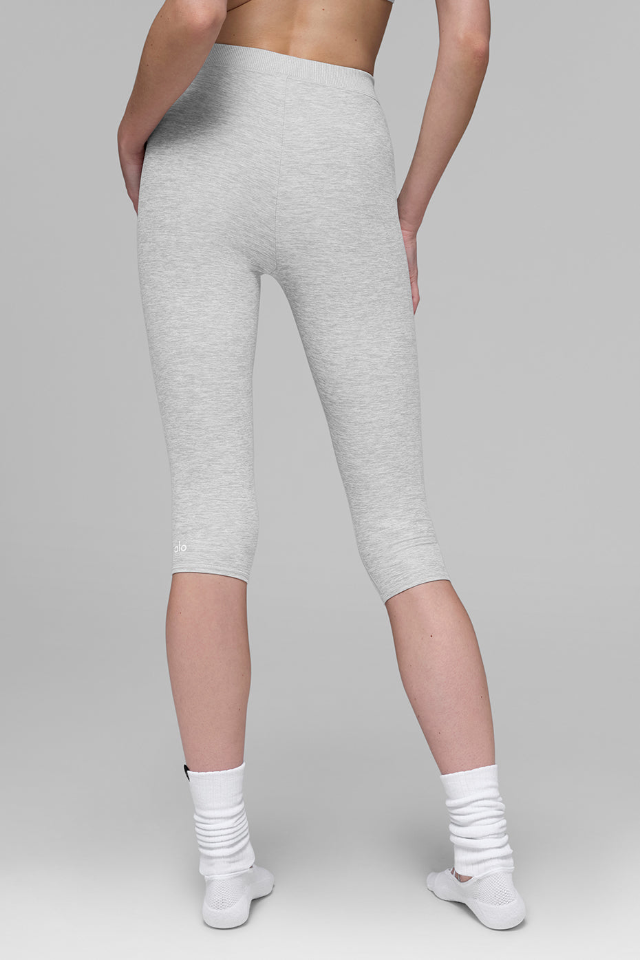 Alosoft High-Waist Iconic 90's Capri - Athletic Heather Grey