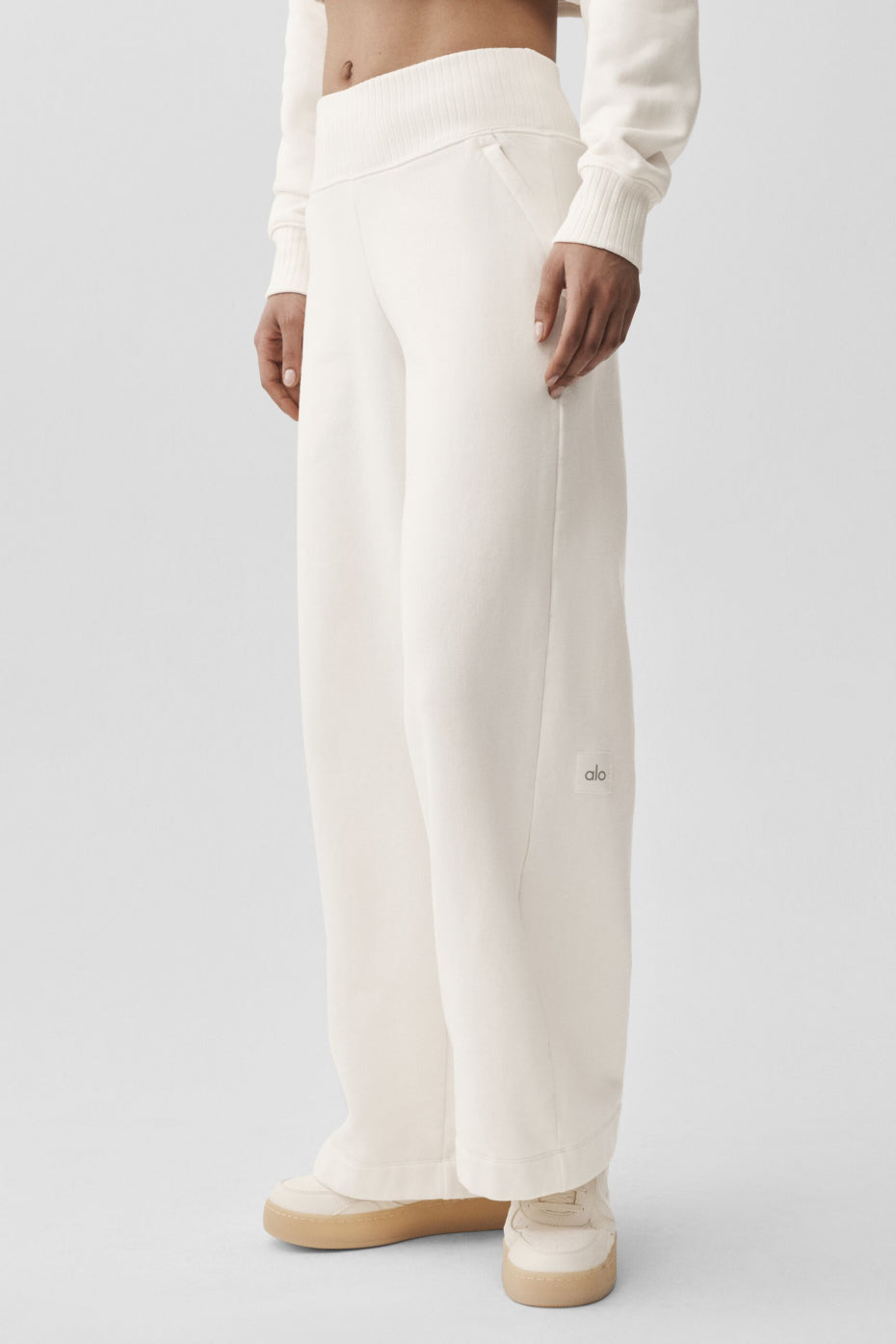 Serenity Wide Leg Sweatpant - Ivory