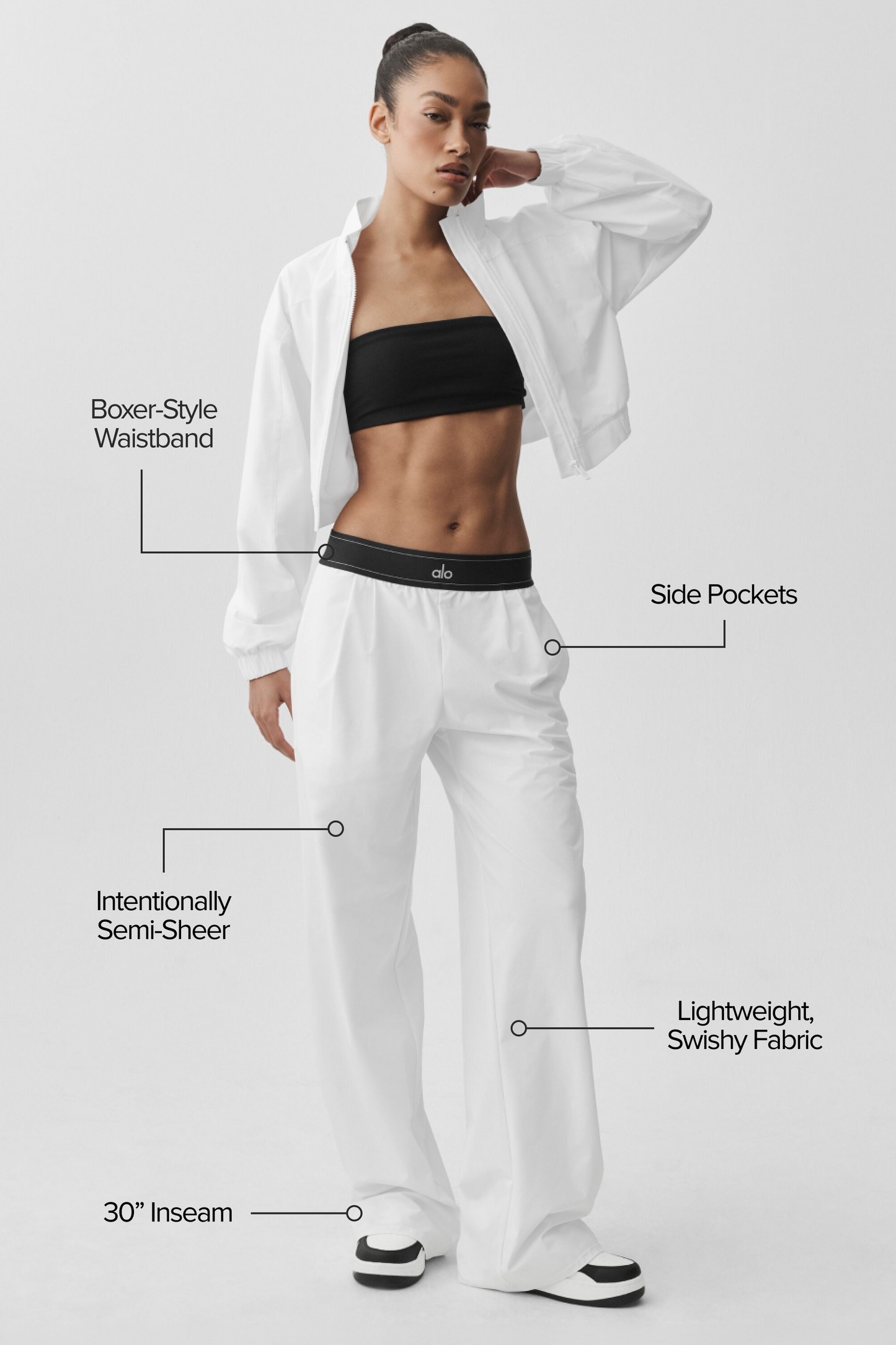 Suit Up Trouser (Long) - White/Black