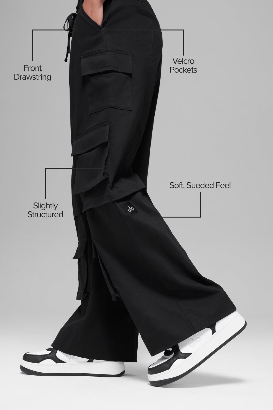 Mid-Rise Scout Cargo Pant - Black