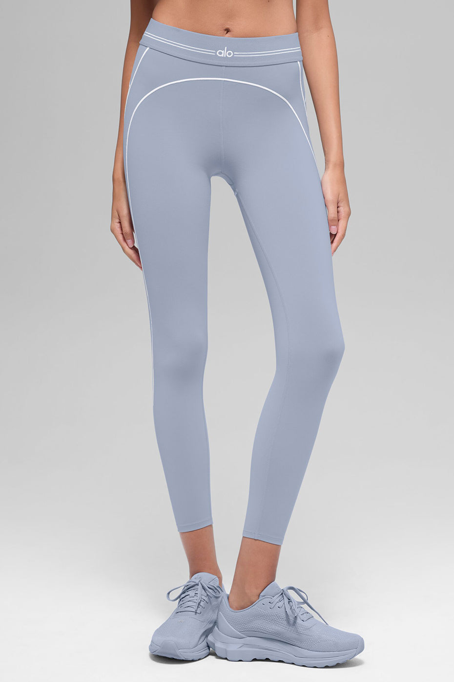 Airbrush High-Waist 7/8 Heart Throb Legging - Winter Frost/White