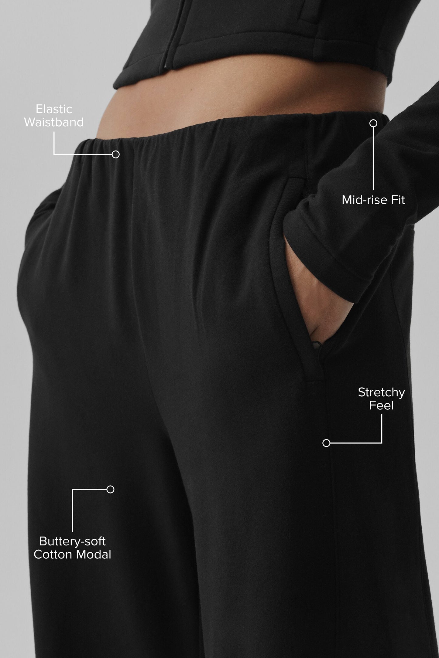Sway Mid-Rise On The Go Pant - Black