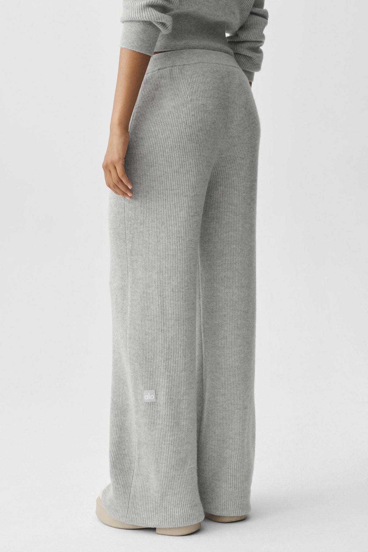 Cashmere Wool Low-Rise Harmony Trouser (Long) - Athletic Heather Grey