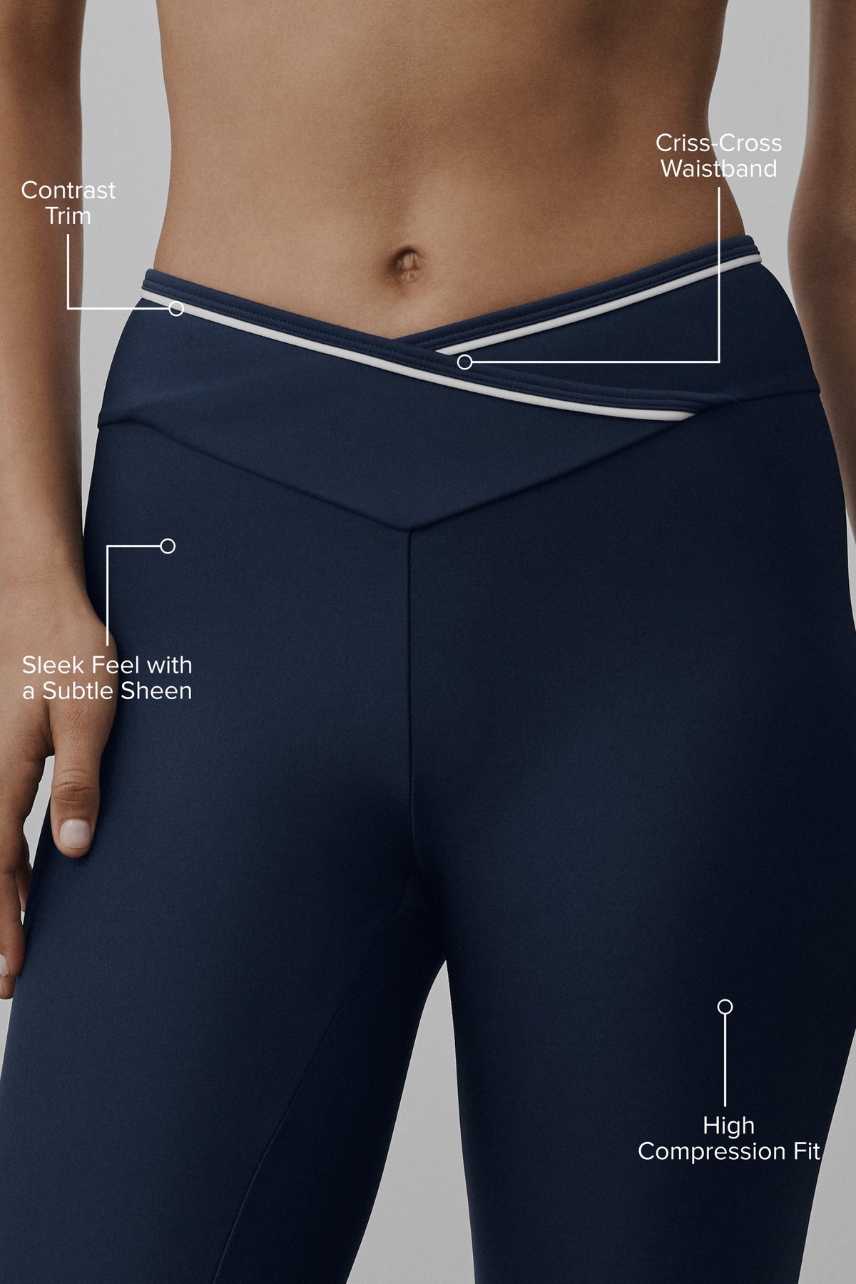Airlift High-Waist Trifecta Legging - Navy/White