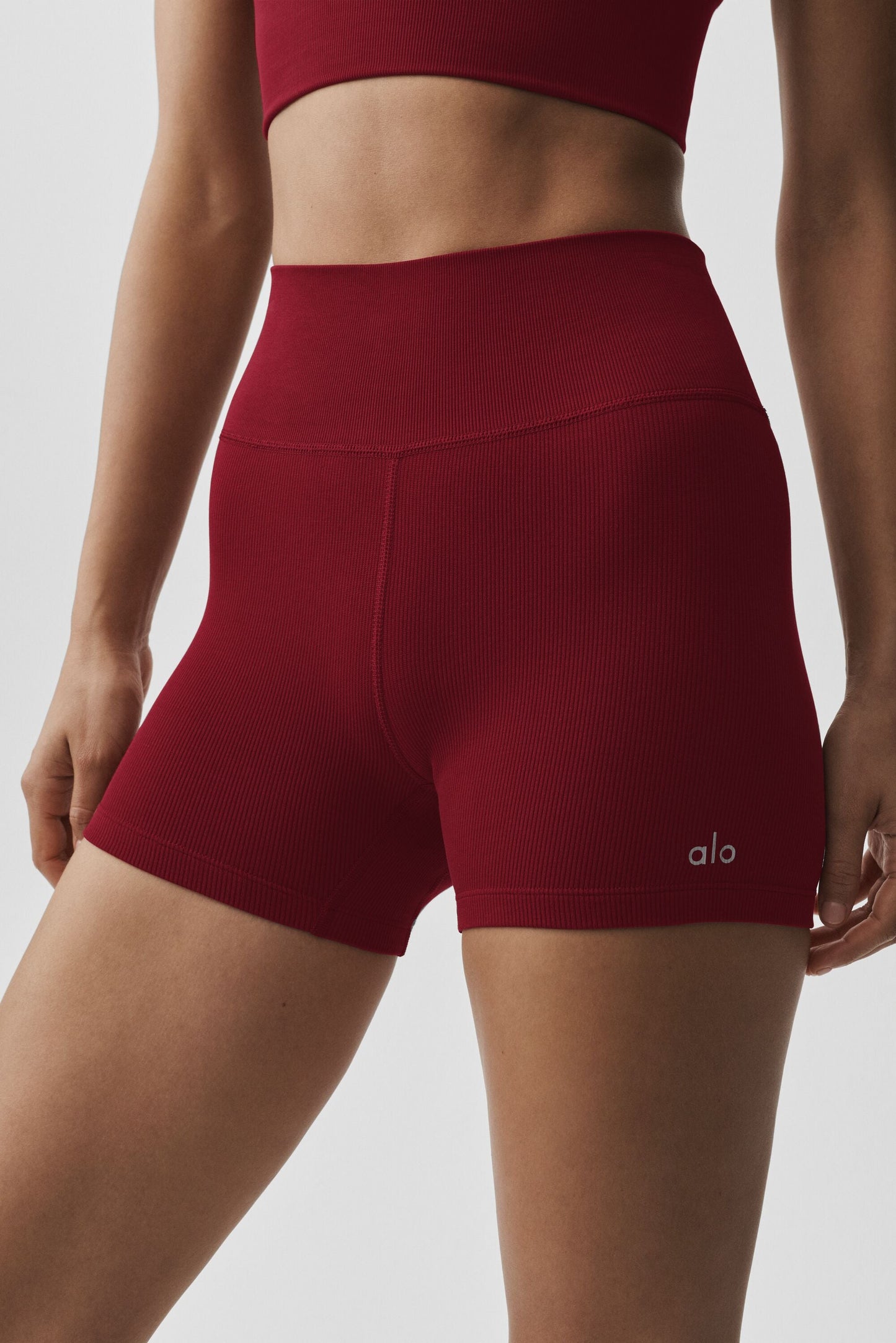 4" Seamless Modal Ribbed High-Waist Short - Summer Romance Red