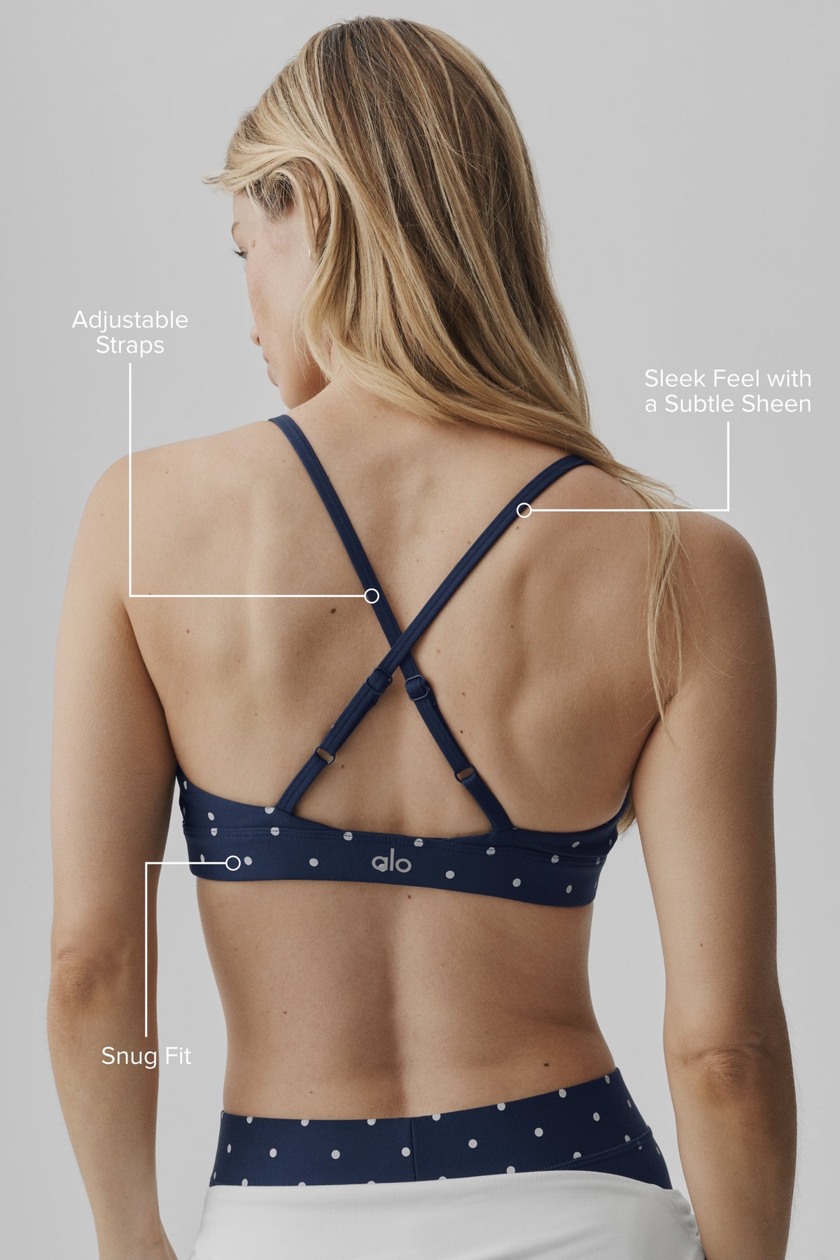 Airlift Polka Dot Splendor Bra - Navy/White