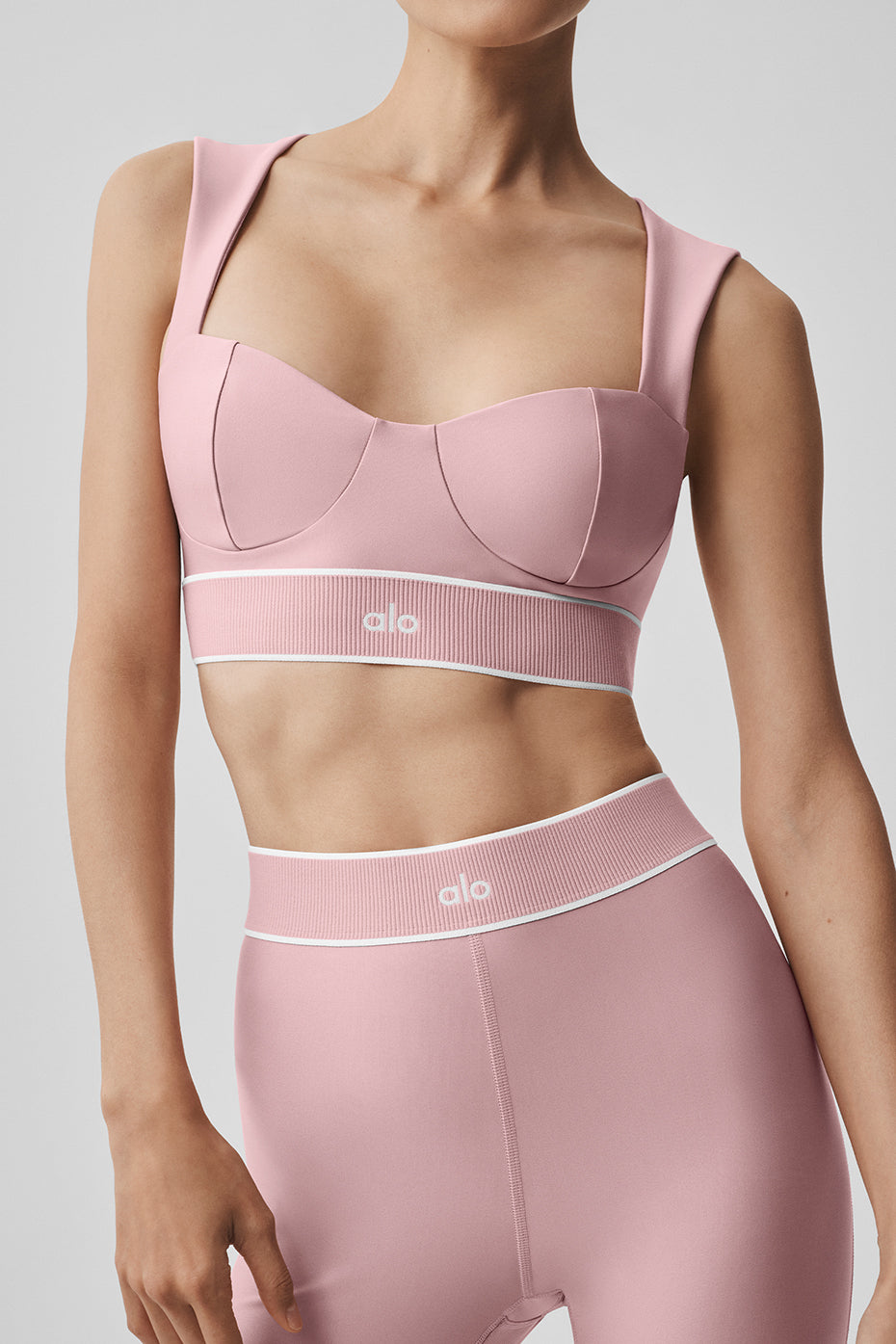 Airlift Alignment Bra - Vintage Pink/White