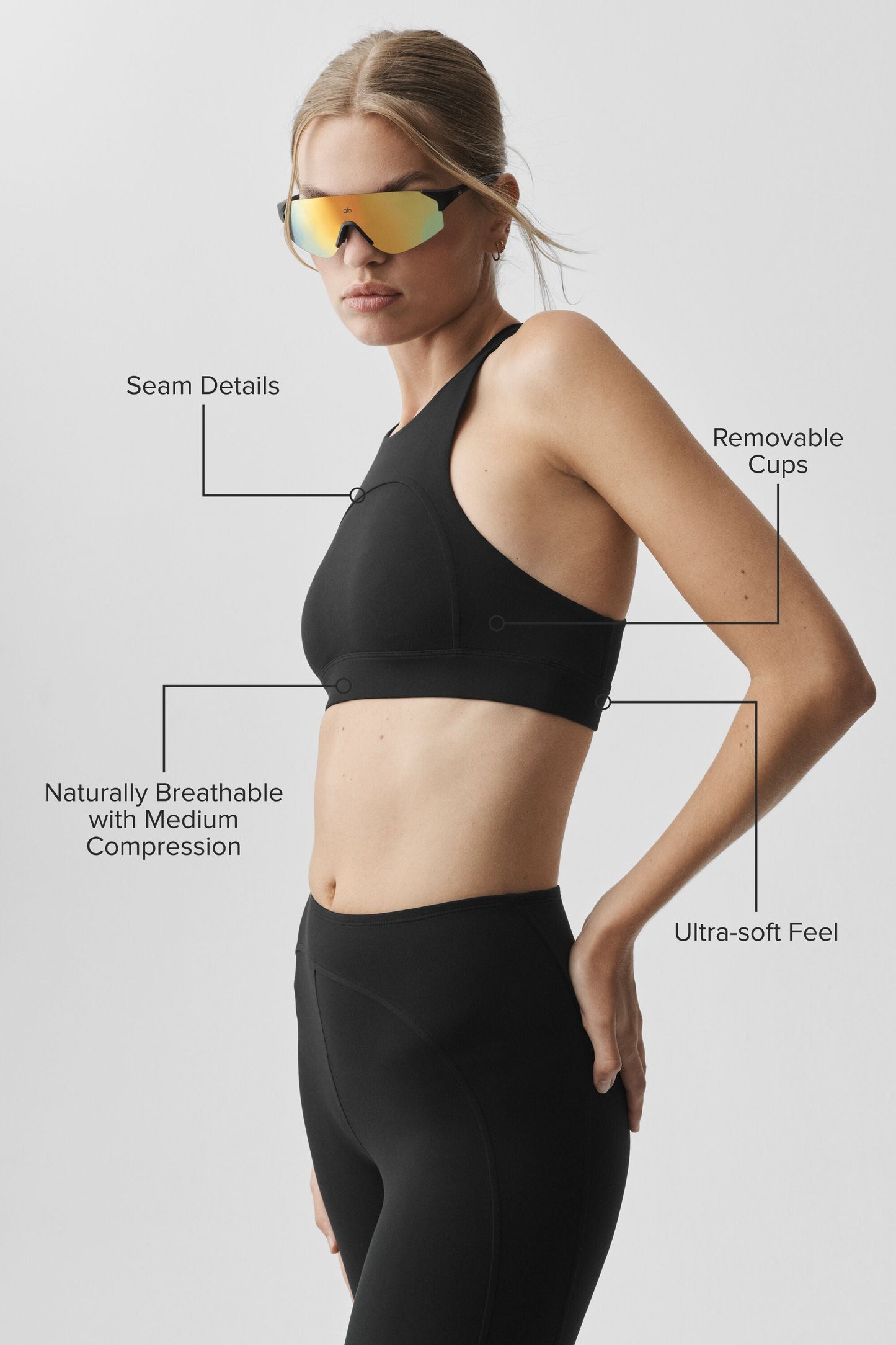 ALO Softsculpt Superset Bra - Black